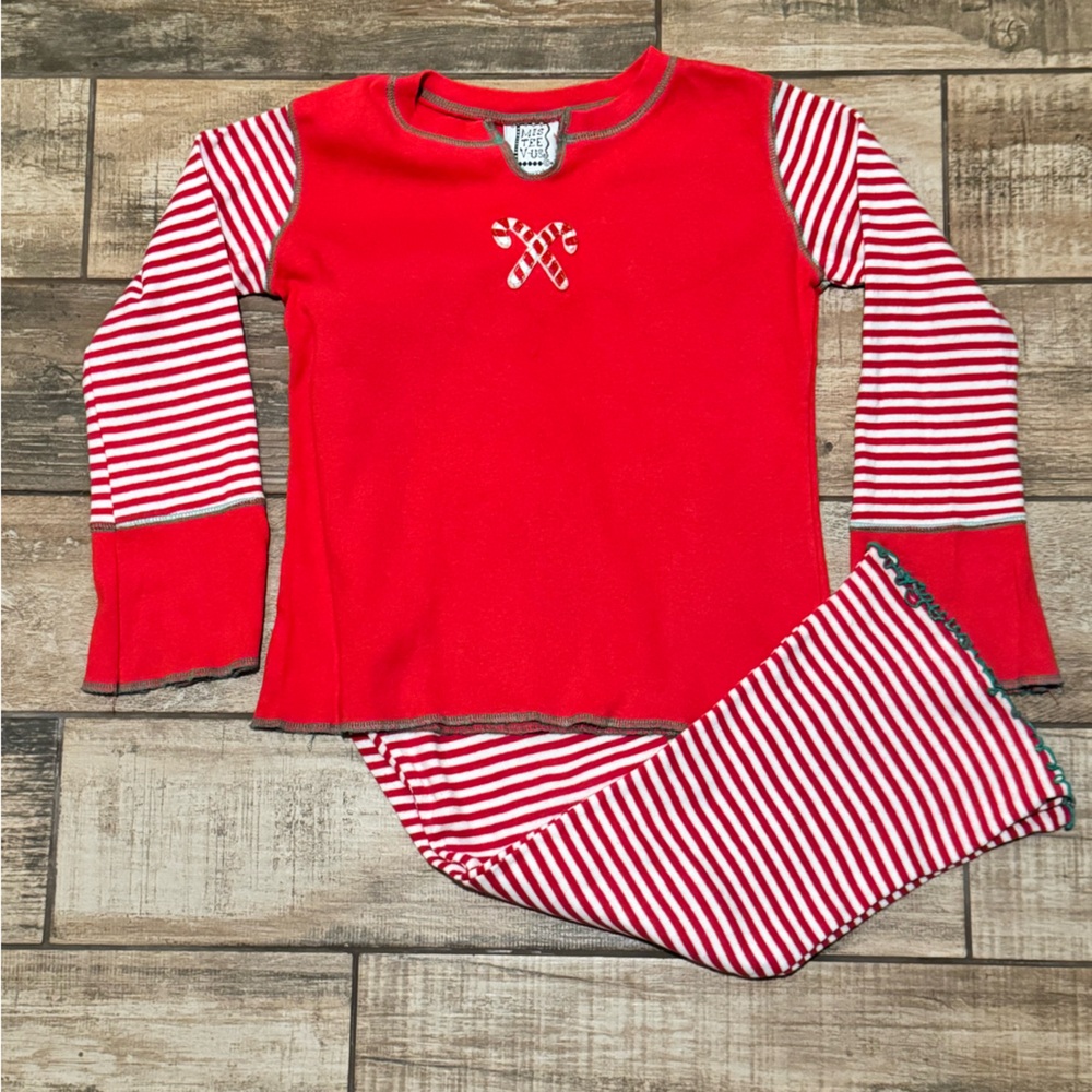 EUC Mis-Tee-V-Us Girls Long Sleeve Shirt w/Matching Pants Loungewear Size 10/12